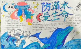 夏日防溺水，安全“不放假”！重庆万通学子用手抄报传递珍爱生命理念